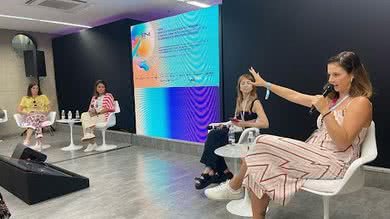 Painel sobre adaptação dos festivais às mudanças climáticas (Foto: SIM São Paulo)