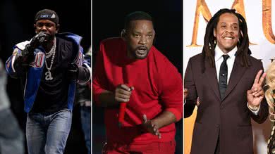 Kendrick Lamar, Will Smith e Jay-Z - Fotos: Michael Owens/Getty Images, Wagner Meier/Getty Images e Axelle/Bauer-Griffin/FilmMagic