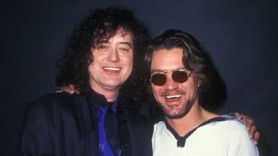 Jimmy Page e Eddie Van Halen nos anos 1990 - Foto: S. Granitz / WireImage