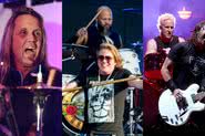 Os bateristas Nicko McBrain, Frank Ferrer e Josh Freese - Fotos: Larry Marano, Ollie Millington e Kevin Mazur / Getty Images