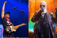 Tom Morello, do Rage Agains The Machine e Rob Halford, do Judas Priest - Fotos: Brittany Long / WireImage e Medios y Media / Getty Images