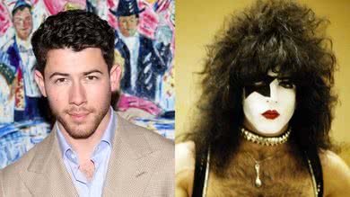 Nick Jonas e Paul Stanley, do Kiss - Fotos: Bruce Glikas / FilmMagic e Michael Putland / Getty Images