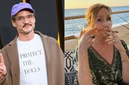 Pedro Pascal sobre ataques de J.K. Rowling à comunidade trans: 'Valentões me deixam doente' - Joe Maher/Getty Images - Reprodução/X/@jk_rowling