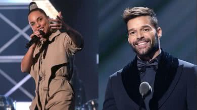 Alicia Keys (Foto: ASSOCIATED PRESS) e Ricky Martin (Foto: Kevin Winter/Getty Images for LARAS)