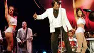 James Brown em janeiro de 2000, em um show em Beirut.
 - AP
